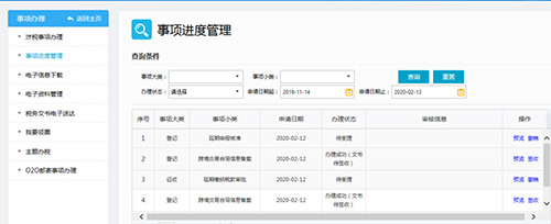辦理進度查詢